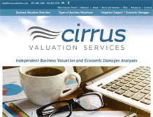 Tablet Screenshot of cirrusvaluation.com